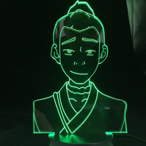 Sokka Avatars 3D Lamp The Last Airbender for Home Decor Birthday Gift Led Night Light Avatar Room Decor Light
