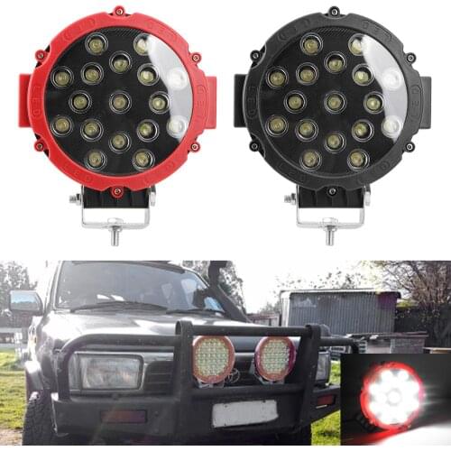 7 Inch 51W LED Working Light Headlight Fog Lights Round Driving Lamp Super Bright Floodlights For Truck Tractor 4x4 Off Road