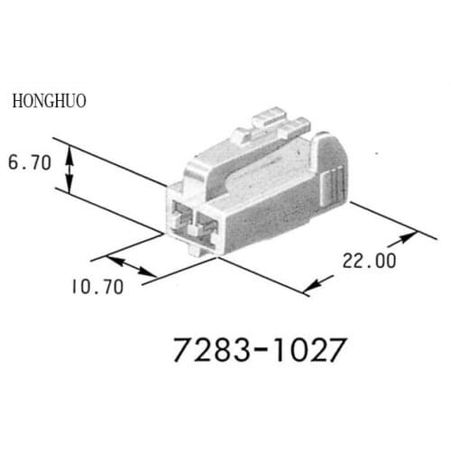 Free shipping 10 pcs 2pin auto H6 Power Seat Reading Lamp Plug ABS Sensor connectors 7283-1027