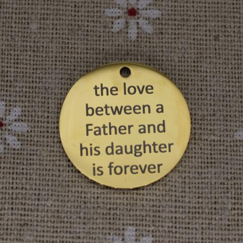 Ladyfun Dad Daughter Stainless Steel Charms-The Love Between A Father And His Daughter Is Forever Charm For Jewelry Making