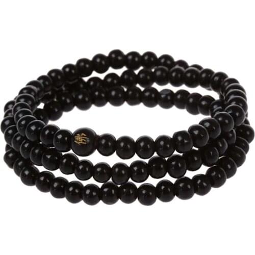 Buddhist sandalwood necklace prayer beads Mala Bracelet Buddha Tibet