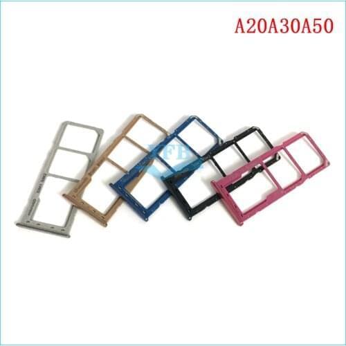 10pcs Sim Tray Holder For Samsung Galaxy A10 A105F A20 A30 A305F A50 A505 A505F A60 A70 A80 A90 SIM Card Tray Slot Repair Part