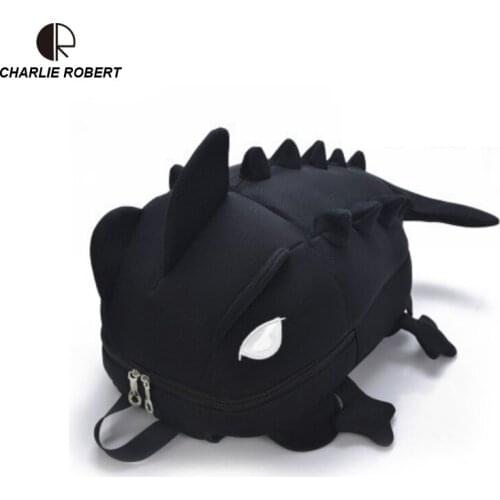 2019 New Boy & Girl Cute Cartoon Dinosaur Monster PU Kids Burden 5-8 Years Kids Backpack Five Colors Kindergarten Child Backpack