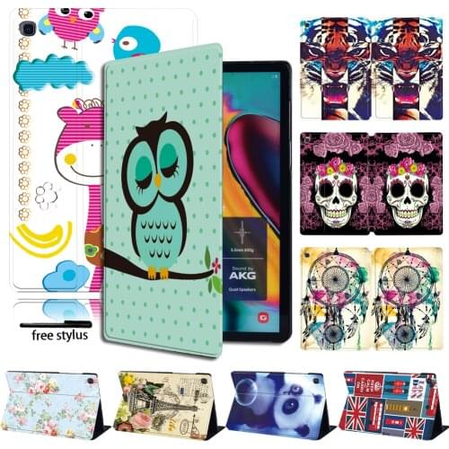 For Samsung Galaxy Tab S6 Lite/S5e/Tab S7/S6/S4 Tablet Case Anti-Drop Leather Bracket Protective Case + Stylus