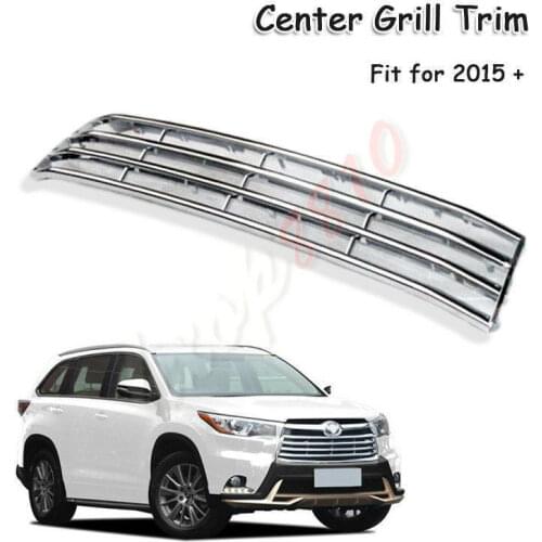 For Toyota Highlander 2015+ High quality ABS Pating Chrome Front Center Bumper Grille Grill