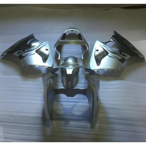 Customize injection Fairings kit for Kawasaki 2000 2001 2002 ZX6R 00 01 02 ZX 6R silver black motorcycle 100% fit fairing kits