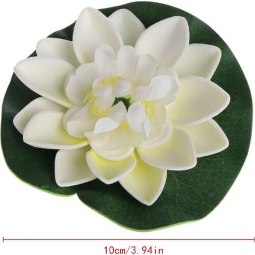 Artificial Fake Floating Flowers Lotus Water Lily Plants Garden Tank Pond Decor