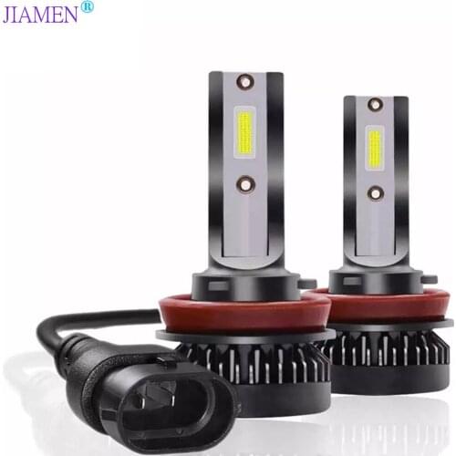 JIAMEN 2PCS H7 H4 LED 100W/PAIR Mini Car Headlight Bulbs H1 LED H7 H8 H9 H11 Headlamps Kit 9005 HB3 9006 HB4 Auto LED Lamps