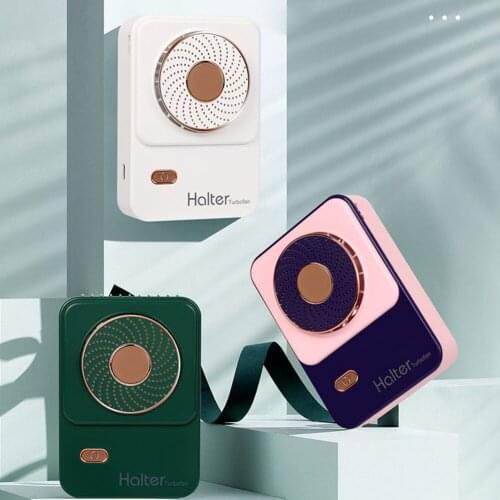 Summer Quiet Desktop Fan Air Cooler Students Handheld Hanging Neck Sports Fan Adjustable Handheld Personal Mini Fan