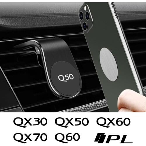 Magnetic Car Mobile Phone Holder Vent Clip Bracket For Infiniti Q50 Q60 QX60 QX70 IPL QX50 QX30 Q30 QX80 Q70 Auto Accessories