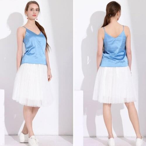 Tank top Women Halter V Neck Basic Sleeveless Satin Silk WomenS Summer Camisole Plus Size cute tops women clothing