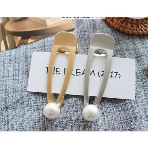 Fashion Elegant and simple wild Hair Pins Simulated Pearls Hair Clip Hair Barrettes For Women Princess Hair Accessories
