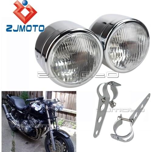 Motorcycle Twin Headlight Motorcycle Custom Headlamp For Bagger ST Chopper Softail Pro Street Wide Glide FXSB FXDWG Head Light