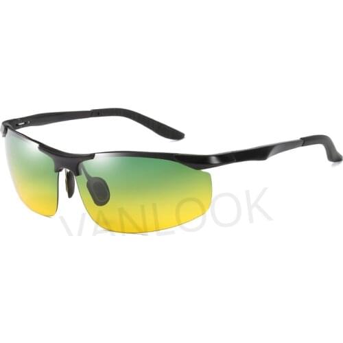 Aluminum Magnesium Frame Day And Night For Driving Polarized Sunglasses TAC Lens Mens Sun Glasses for Driving Fishing Fashion