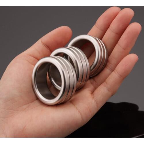 Male Stainless Steel Heavy Metal Penis Lock Cock Ring Scrotum Stretcher Delay Ejaculation Erection BDSM Sex Toys For Men SexShop