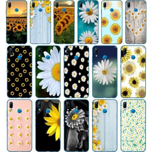 67DD Daisy Sunflower Floral Flower Soft Silicone Cover for Huawei P9 P10 P20 P30 Lite mate 10 20 PRO lite p smart 2019 case