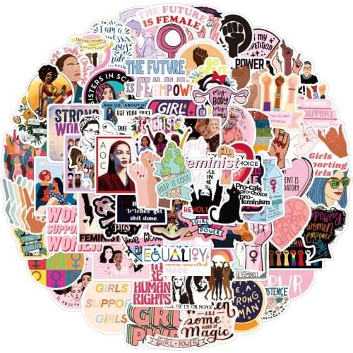 10/50/100Pcs Feminist Girl Power Stickers Women Rights Sticker For Refrigerator Suitcase Laptop Car Skateboard Album Motorcycle