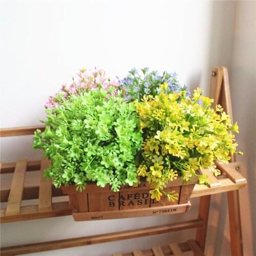 Desktop Artificial Decorations DIY Plants Simulated plastic Green Plant Grass Potted Ornaments Home Decoration No Flowerpot
