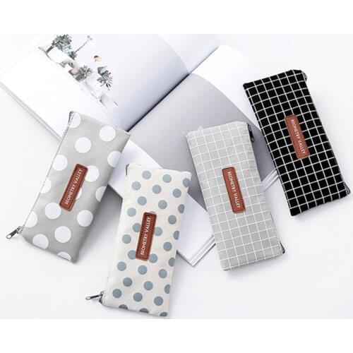 Small Pencil Case Durable Office Stationery Organizer Pouch Cosmetic Bag for Girls and Boys NK-Shopping
