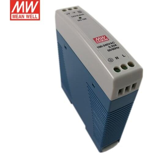 Original MEAN WELL MDR-10-5 10W 5V Switching Power Supply 110V/220V AC to 5V DC 2A DIN Rail Power Unit Ultra Slim PSU CB CE UL
