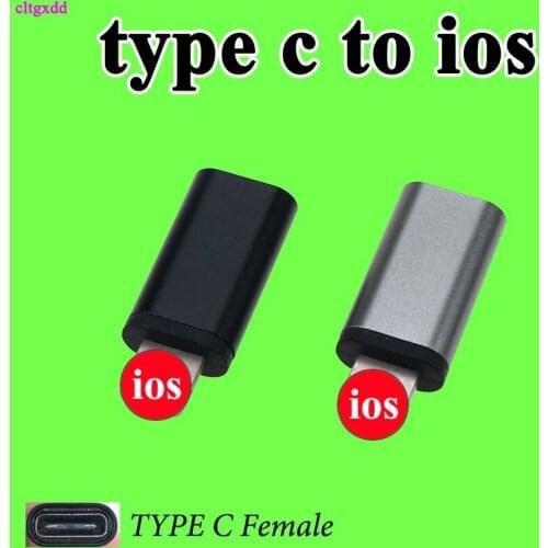 Alloy USB C Type-c Female To 8Pin Male Adapter USB Cable Converter Charging Data Sync Connector for IPhone 8 7 6 6S Plus X IOS