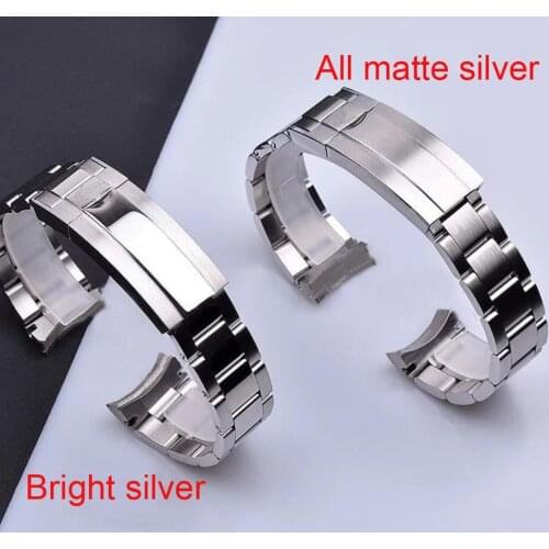 Watch Accessories Band for Rolex Fine-tuning Pull Teeth Strap Watch Belt Steel Solid Submariner Water Ghost Bracelet for 20 21MM
