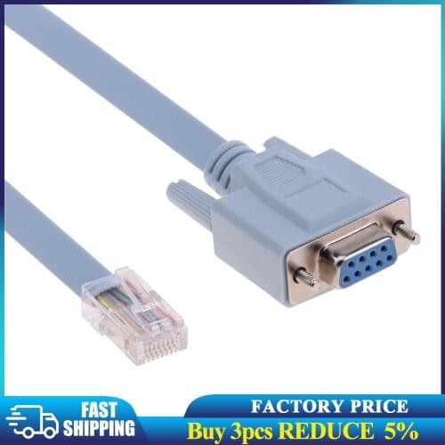 RJ45 Male to DB9 RS232 Female 1.5m 4.9ft Network Console Cable Adapter Converter for Cisco Switch Router