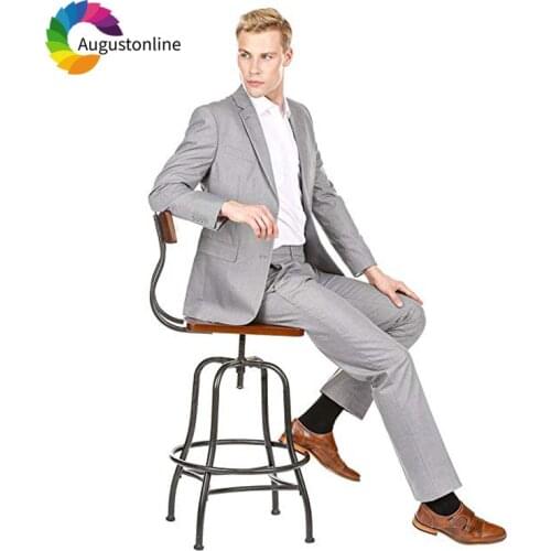 Grey Mens Classic Suit for Wedding Slim Fit Groom Tuxedo Groomsmen Suits 2Piece Man Blazers Jacket Pants Ternos Costume Homme