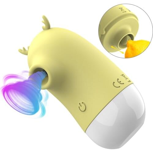 5 Frequency Nipple Sucking Massager Clitoris Tongue Licking Stimulator Female Masturbation Tool Sex Machine Adult Toys for Woman