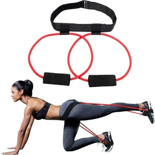 Fitness Women Booty Butt Band Resistance Bands Adjustable Waist Belt Pedal Exerciser for Glutes Muscle Workout Free Bag