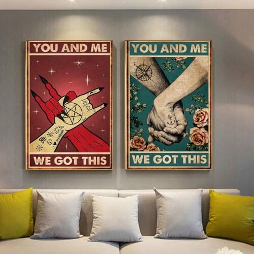 You And Me We Got This Poster, Vintage Retro Style Prints Wall Art, Anniversary Gift, Home Wall Decor Canvas, Best Gift Ever