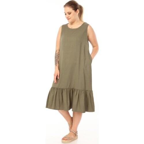 Schık Female Large Size Sleeveless Dress