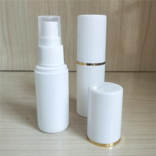 1PC Empty White Plastic Cosmetic Jar Vacuum Containers High Grade Spray Refillable Bottle Pump Cap 30/50/60ml