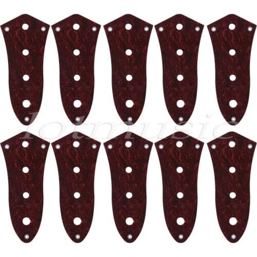 10pcs 4-hole Control Plate For Jazz Bass Guitar 3ply Tortoise Shell