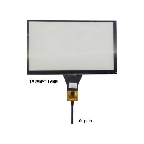 192*116 mm New 8 inch 6 line IC:GT911 capacitive touch screen for car DVD GPS