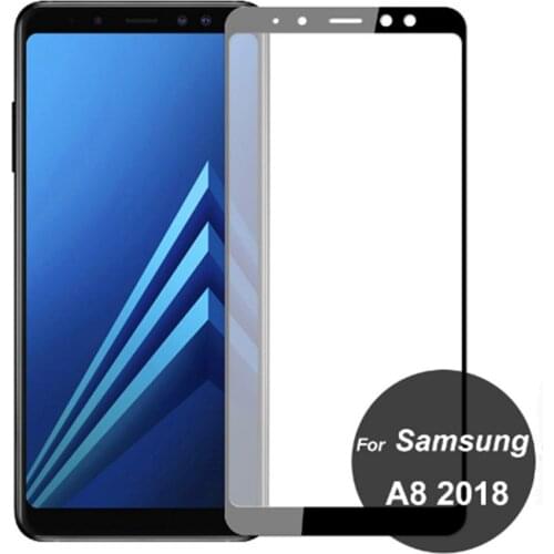 2pcs full cover tempered glass for Samsung Galaxy A8 A8 Plus 2018 screen protector for A8 A530F A530 A730 protective glass film