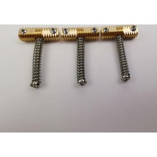 3 Pcs Highgrade 10.8mm Brass Compensated Thread Saddles Set with Wrench Highgrade Replacement Part for Tele TL Electric Guitar