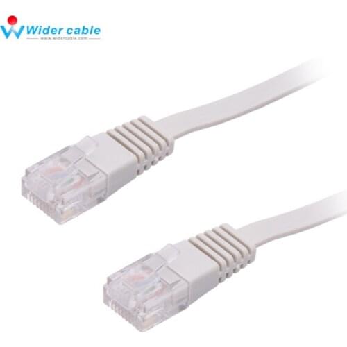 3Pieces RJ45 CAT5E Ethernet Lan Network Cable 10 FT Grey CAT5e Internet Flat Cable