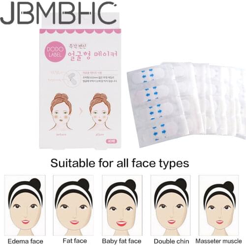 40 PCS Thin Face Sticker Face Lifting Patch Double Chin Sticker Remove Wrinkle Adhesive Tape Make-Up Tightens Skin Care Tools