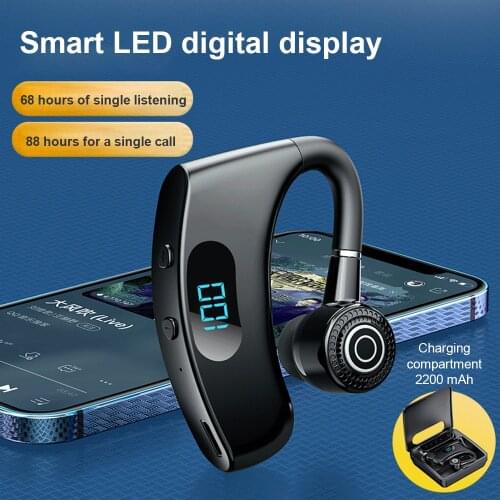 Business Wireless Ear Hook Headset TWS HiFi Sport Waterproof Earphone Phone Call Hands-free Earphones With Noise reduction Mic