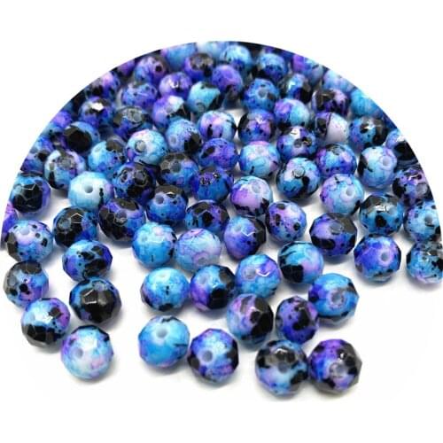 6/8/10mm Mixed Colors Austria Faceted Glass Beads Loose Spacer Round Beads for Jewelry Making DIY Bracelet necklace #001