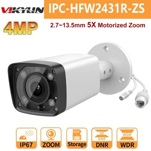 Dahua IP Camera Security IPC-HFW4431R-Z HD 4MP Network Bullet Camara IR80M 2.7-12mm Electric Zoom Lens H.265 PoE Network Camera