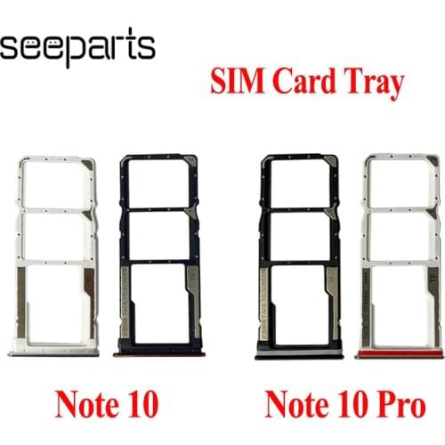 Sim Tray Holder For Xiaomi Redmi Note 10 Pro Card Tray Slot Holder Adapter Socket Repair Parts For Redmi Note 10 Sim Tray Holder