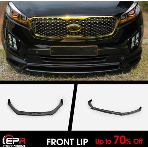For 18-20 Kia Sorento UM (Facelift) ZE Type Carbon Glossy Front Lip Bumper Splitter Under Spoiler Accessories Kit
