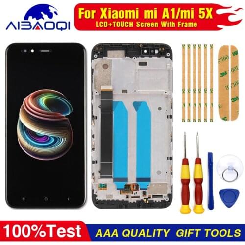 AiBaoQi For 5.5'' Xiaomi mi A1/mi 5x LCD&Touch screen Digitizer with frame assembly lcd screen display replacment tools