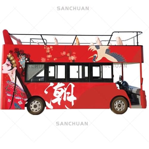 SANCHUAN-Double Layer Sightseeing Tourist Bus Battery Powered London Double Deck Bus