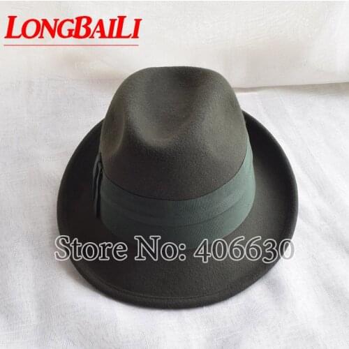 Winter Wool Felt Fedora Hats Men Chapeu Masculino Panama Jazz Trilby Caps Free Shipping SDDW007