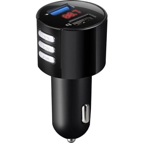 Car Bluetooth 5.0 FM Transmitter Wireless Handsfree Audio Receiver Car MP3 Player Dual USB Charger Fm Modulator Adapter Car Kit