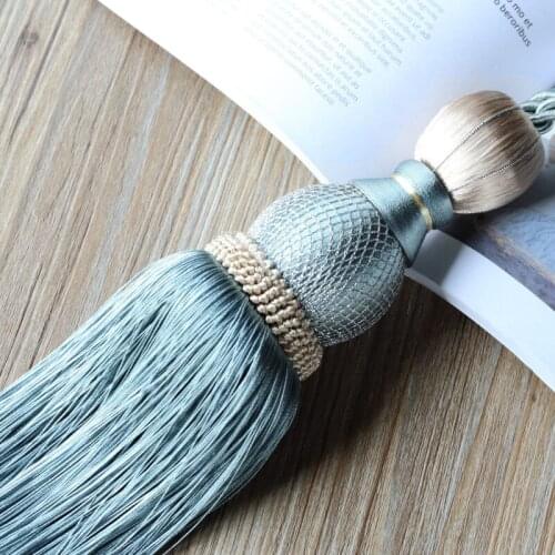 GXI 1 Piece Gold Tennis Hanging Ball Curtain Hook Bandage Lashing Lobbing Strap Tassel Tieback Buckle Home Decoration CP063-30