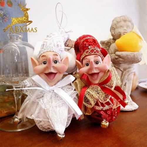 Christmas Elf Doll Room Decor For Home Hanging Doll Christmas Tree Ornaments Navidad Gift Happy New Year